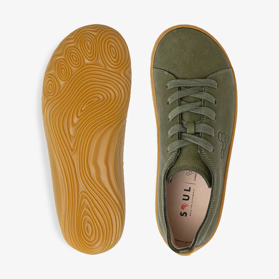 Green Men's Vivobarefoot Addis Casual Shoes | Philippines 0086ILHS